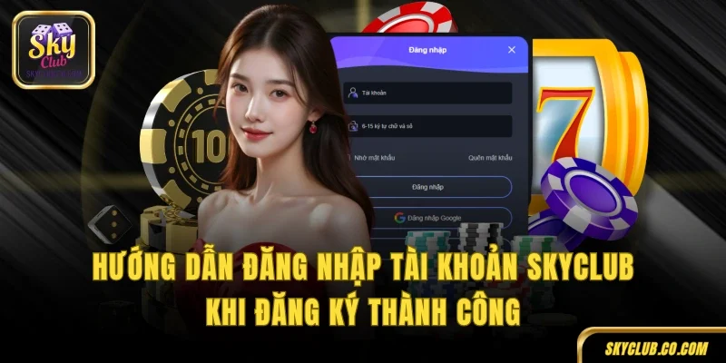 Hướng dẫn đăng nhập tài khoản SKYCLUB khi đăng ký thành công